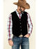 Image #1 - Cody James Men's Angus Suede Vest, Black, hi-res