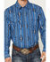 Image #3 - Wrangler Men's Checotah Southwestern Print Long Sleeve Snap Western Shirt, Blue, hi-res