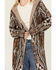 Image #2 - Rock & Roll Denim Women's Southwestern Print Hooded Duster Cardigan, Mauve, hi-res