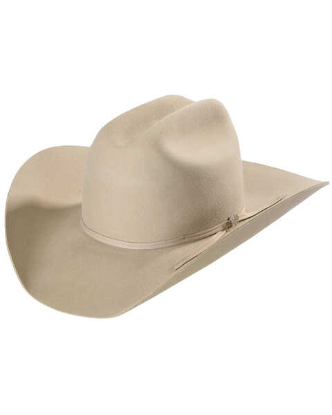Image #1 - Bailey Men's Western Stampede Silver Cattleman Crown Hat, , hi-res