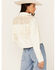 Image #4 - Shyanne Women's Embellished Fringe Faux Suede Blazer, Cream, hi-res