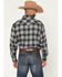 Image #4 - Wrangler Men's Plaid Print Long Sleeve Snap Flannel Shirt, Grey, hi-res