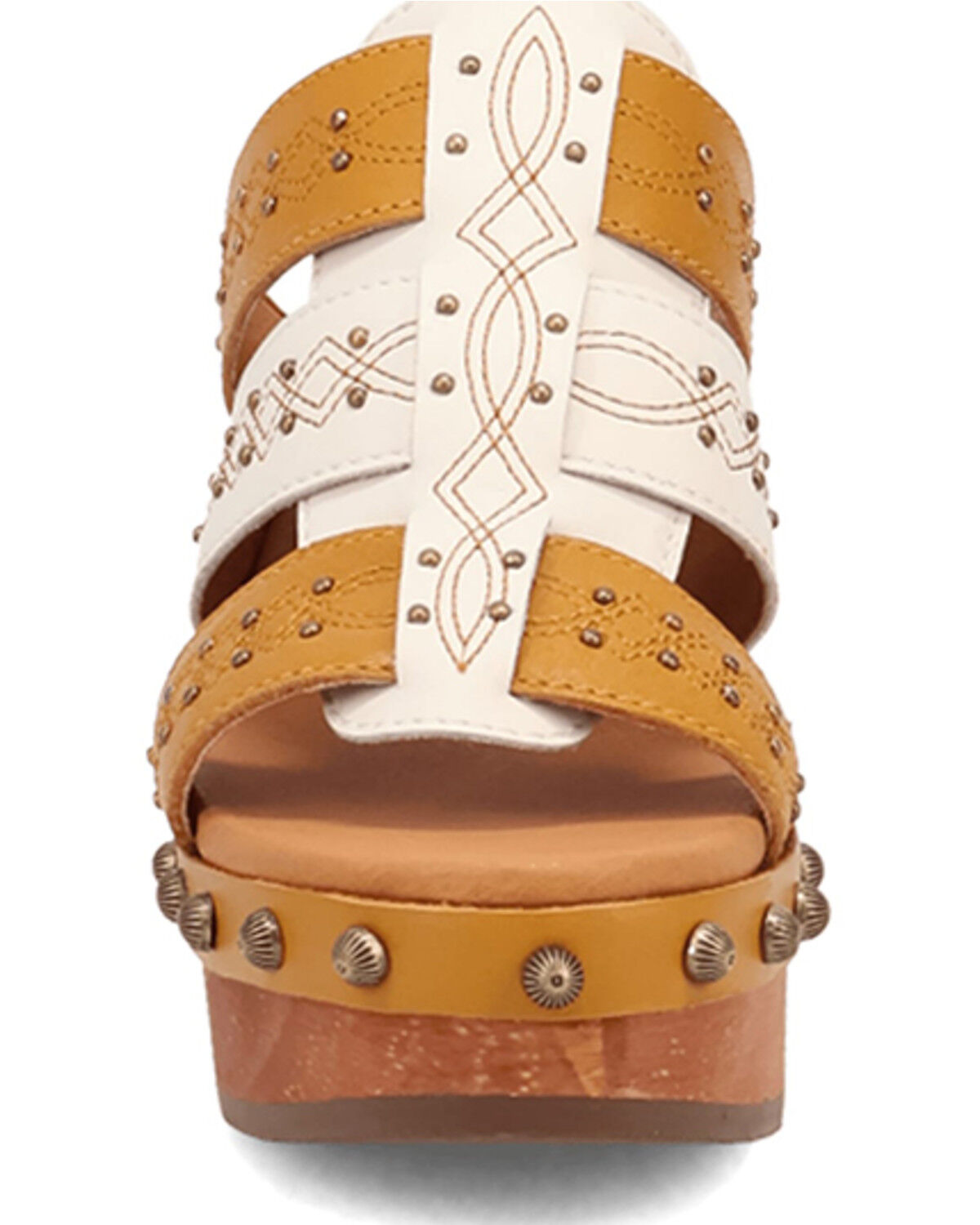 Image #4 - Dingo Women's Chateau Wooden Sandals, Mustard, hi-res