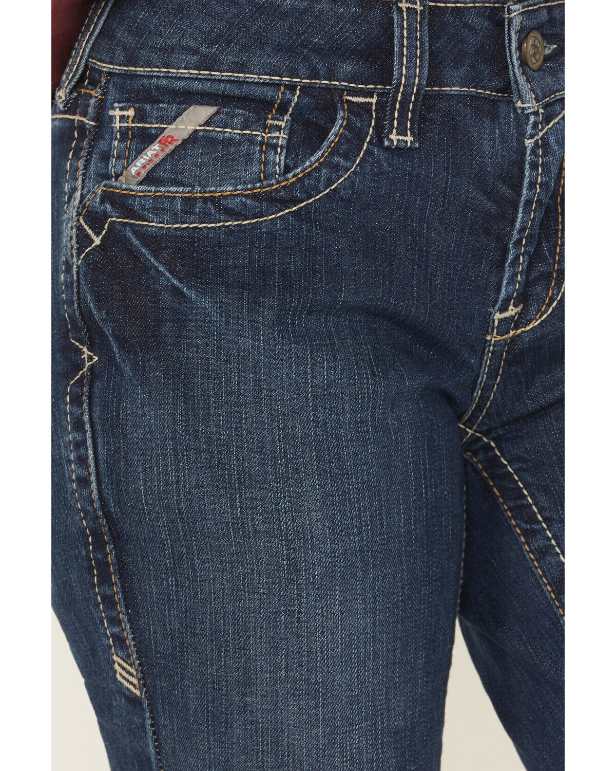 Image #3 - Ariat Women's Mid Rise Flame Resistant Boot Cut Jeans, Denim, hi-res