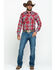 Image #6 - Rock 47 By Wrangler Large Red Plaid Embroidered Long Sleeve Western Shirt , , hi-res