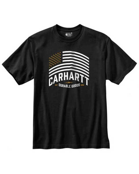 Carhartt Men's Relaxed Fit Mid Weight Short Sleeve Graphic Work T-Shirt - Tall, Black, hi-res