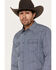 Image #2 - Cody James Men's Born N Raised Striped Long Sleeve Snap Western Shirt - Big & Tall, Navy, hi-res