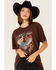 Youth in Revolt Women's Freedom Festival Short Sleeve Graphic Tee, Brown, hi-res