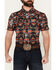 Image #3 - Rock & Roll Denim Men's Southwestern Short Sleeve Snap Western Shirt, Black, hi-res