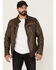 Mauritius Leather Men's Cove Lamb Leather Jacket , Brown, hi-res