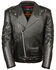 Milwaukee Leather Men's 3X Black Vented Side Lace Leather Motorcycle Jacket  , Black, hi-res