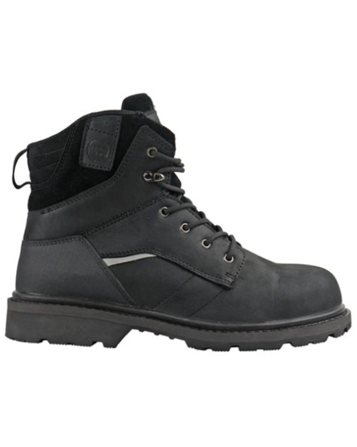 Image #2 - Hoss Men's Carson 6" Lace-Up Work Boots - Composite Toe, Black, hi-res