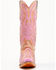 Image #5 - Corral Women's Studded Neon Blacklight Western Boots - Snip Toe, Pink, hi-res