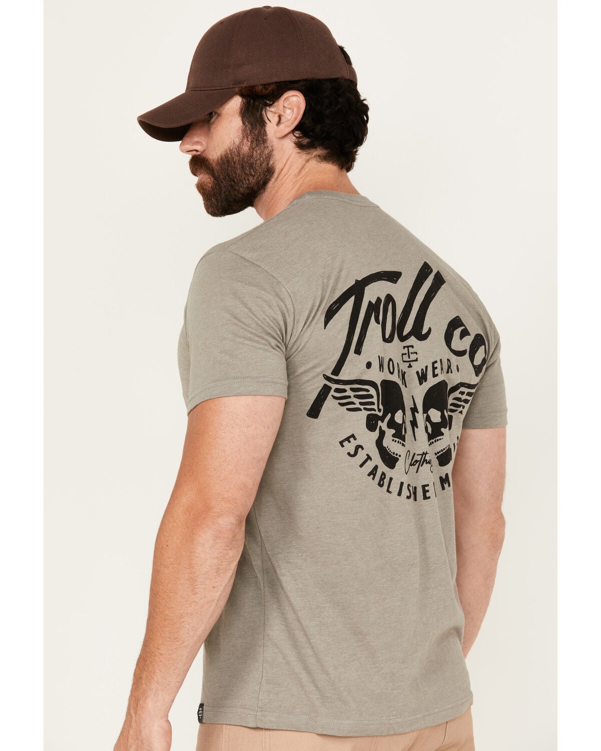 Troll Co Men's Duel Short Sleeve Graphic T-Shirt , Slate