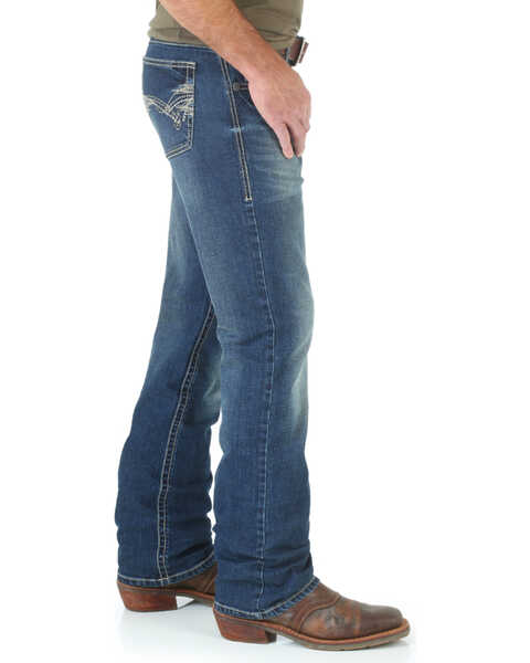 Image #2 - Wrangler 20X Men's Midland 42 Vintage Slim Bootcut Jeans , Denim, hi-res