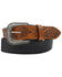 Cody James Men's Tooled With Floral Billets Western Belt, Black/tan, hi-res