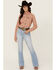 Image #1 - Kimes Ranch Women's Jennifer Light Wash High Rise Trouser Jeans, Light Wash, hi-res