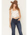 Image #1 - Shyanne Women's Western Conversation Print Sleeveless Corset Top, Ivory, hi-res