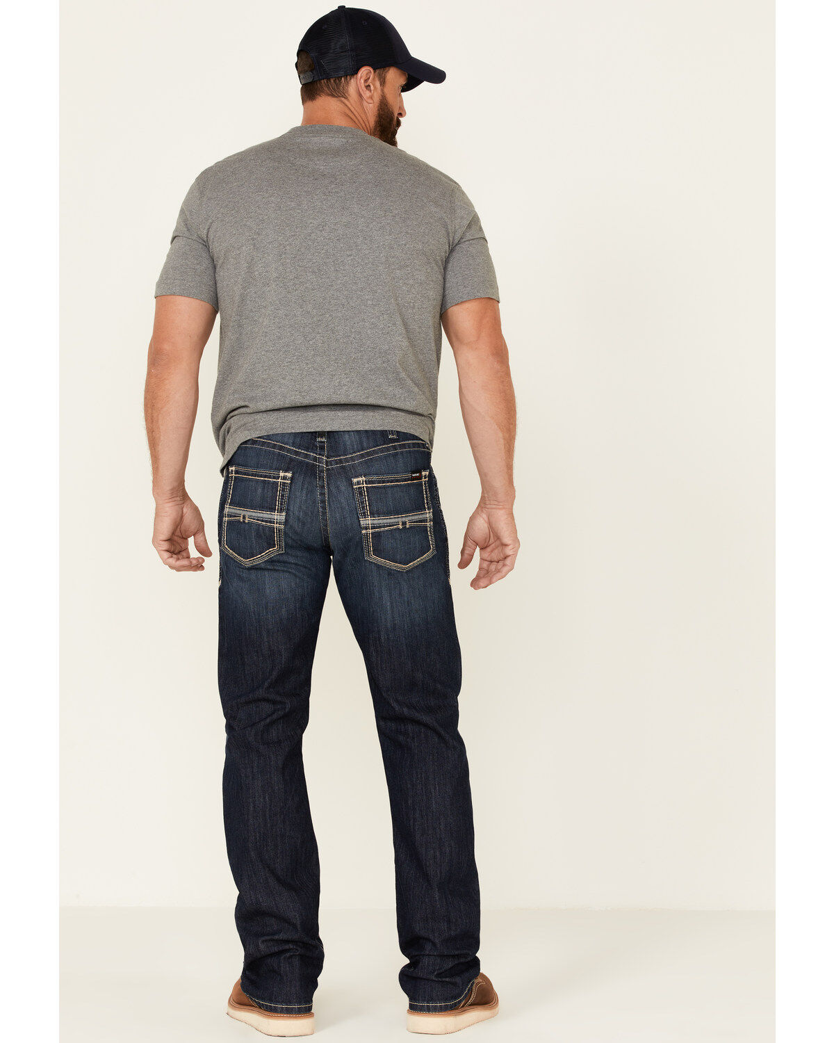 Image #2 - Ariat Men's FR M5 Billings Duralight Stretch Coltrane Straight Leg Work Jeans, Indigo, hi-res