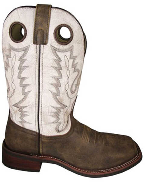 Smoky Mountain Men's Drifter Western Boots - Broad Square Toe, White, hi-res