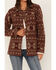 Image #3 - Idyllwind Women's Marie Southwestern Print Shacket, Pecan, hi-res