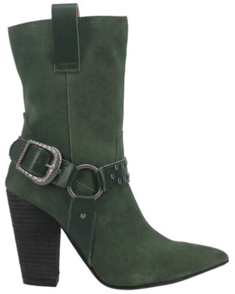 Dingo Women's Forest Green Dancing Queen Fashion Booties - Pointed Toe, Forest Green, hi-res