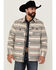 Image #1 - Cinch Men's Southwestern Jacquard Print Shirt Jacket, Grey, hi-res