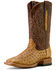 Image #3 - Ariat Men's Classic Cash Exotic Ostrich Western Boots - Broad Square Toe, Tan, hi-res