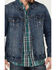 Image #3 - Moonshine Spirit Men's Dark Wash Button-Front Unlined Denim Trucker Jacket, Dark Wash, hi-res