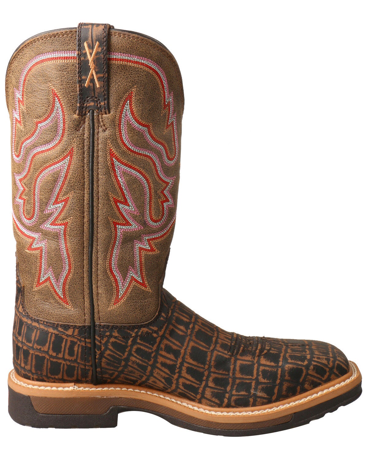 Image #3 - Twisted X Women's Lite Cowboy Caiman Print Western Work Boots - Composite Toe, , hi-res