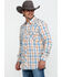Image #3 - Wrangler Retro Men's Multi Med Plaid Long Sleeve Western Shirt , , hi-res