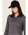 Image #2 - Timberland Pro Women's FR Cotton Core Button-Down Work Shirt, Charcoal, hi-res
