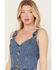 Image #2 - Levi's Women's Dark Wash Charlie Denim Crop Top, Blue, hi-res