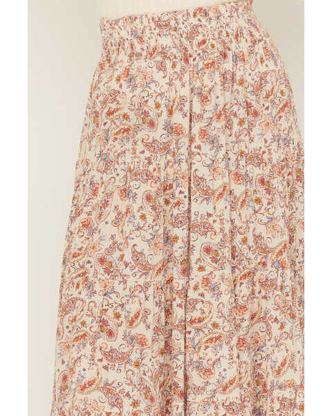 Image #4 - Wild Moss Women's Floral Print Skirt , Ivory, hi-res