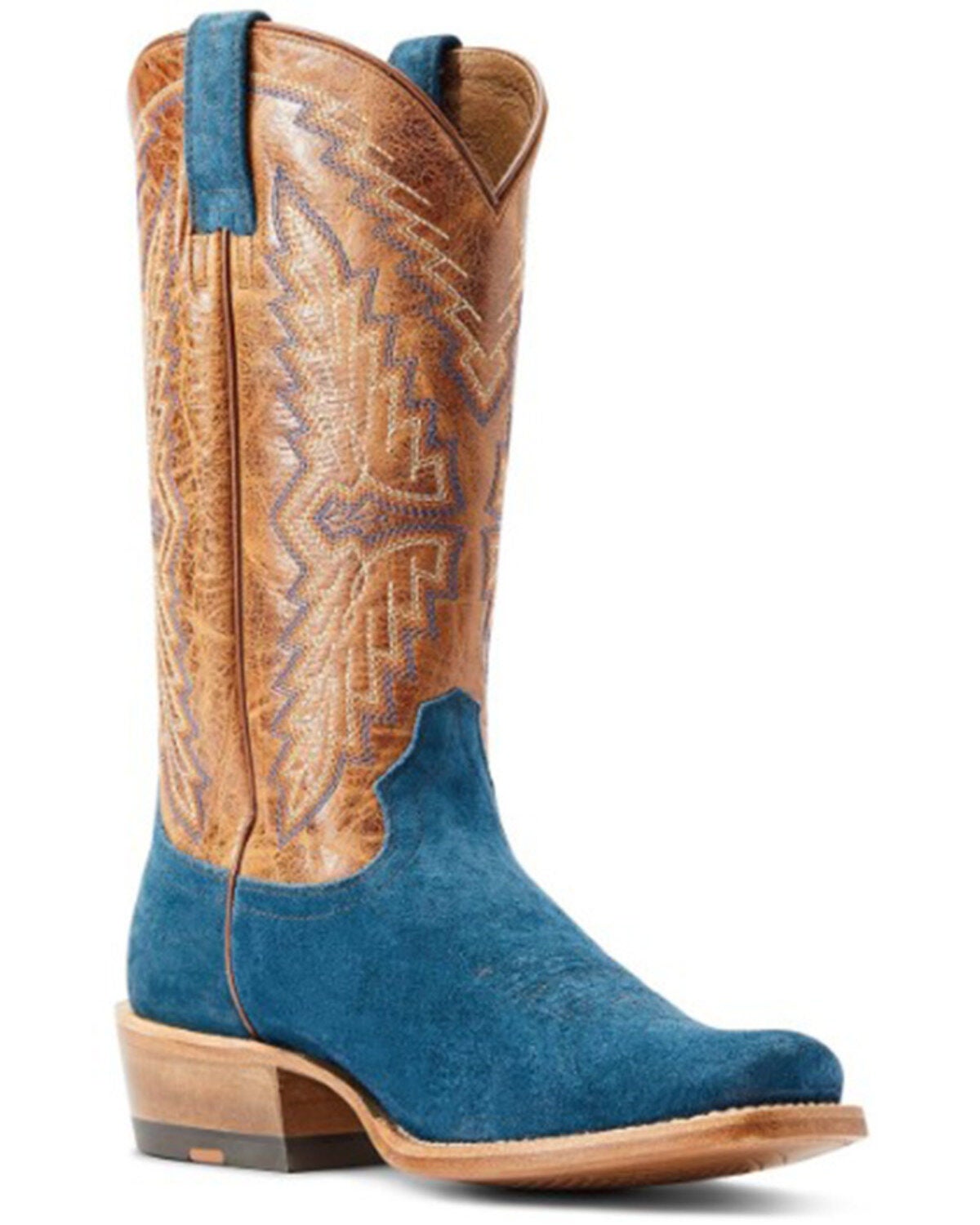 Ariat Men's Futurity Showman Roughout Western Boots - Square Toe, Navy, hi-res