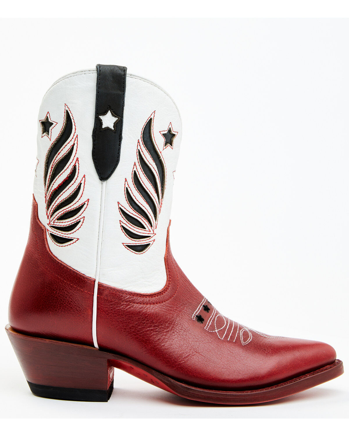 Image #2 - Idyllwind Women's Roadie Western Booties - Round Toe, Red, hi-res