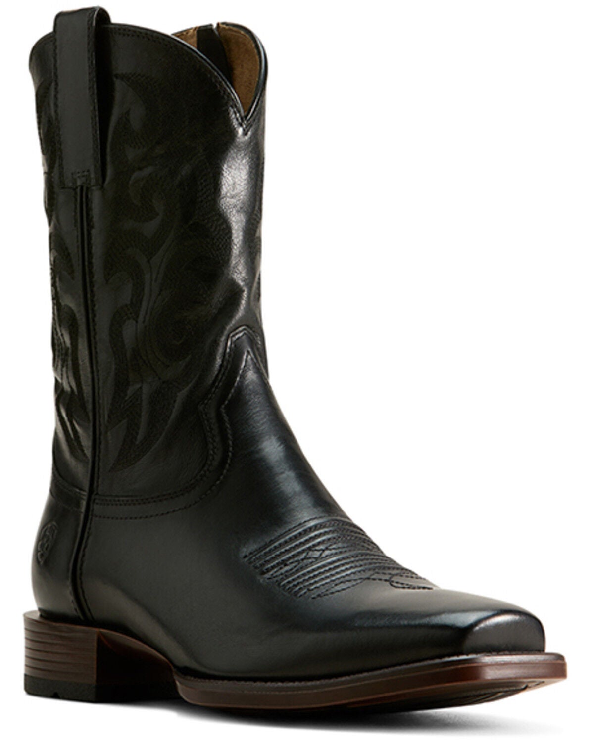 Ariat Men's Bodie Western Boots - Broad Square Toe, Black, hi-res