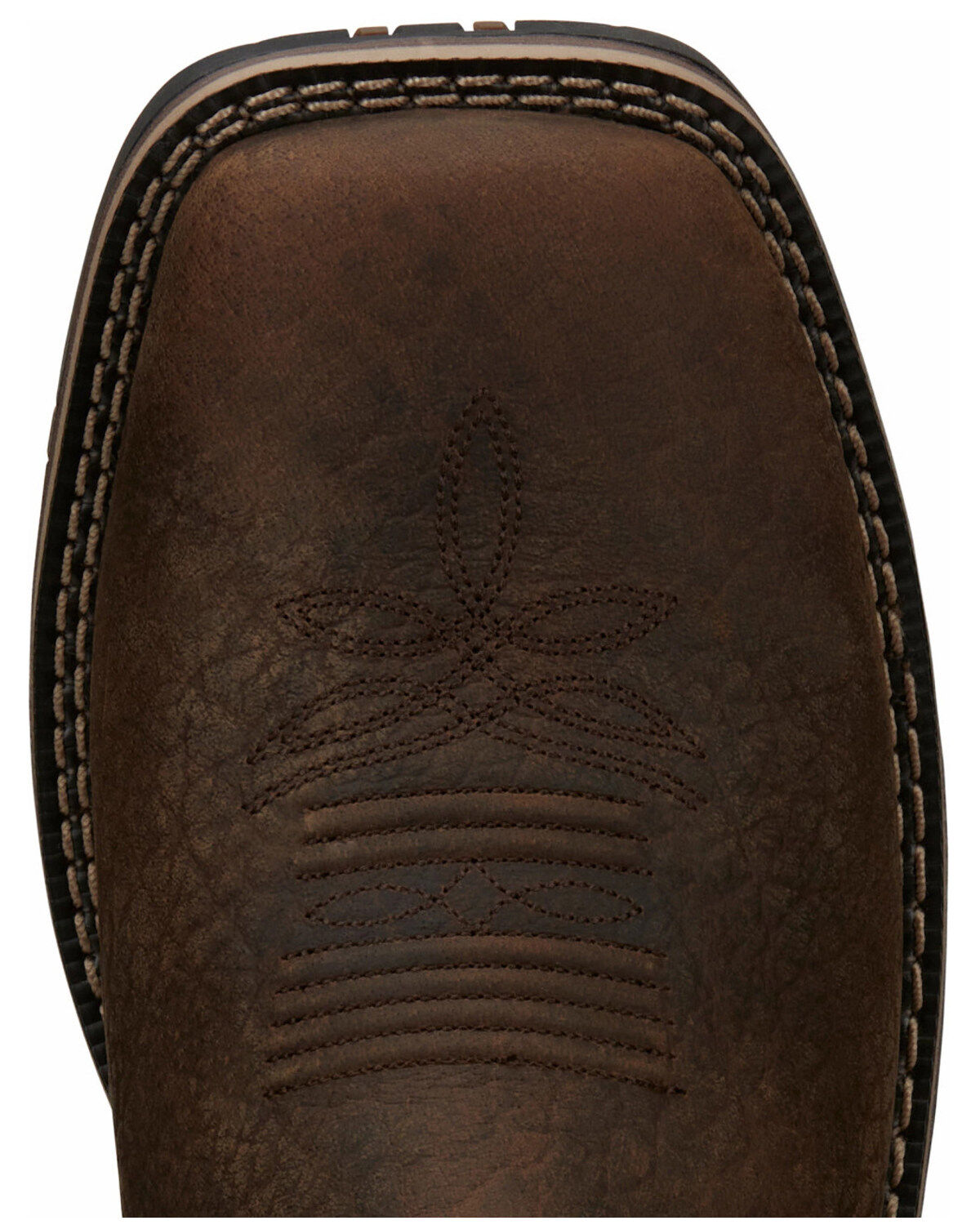 Image #6 - Justin Men's Fireman Brown Western Boots - Square Toe, Brown, hi-res