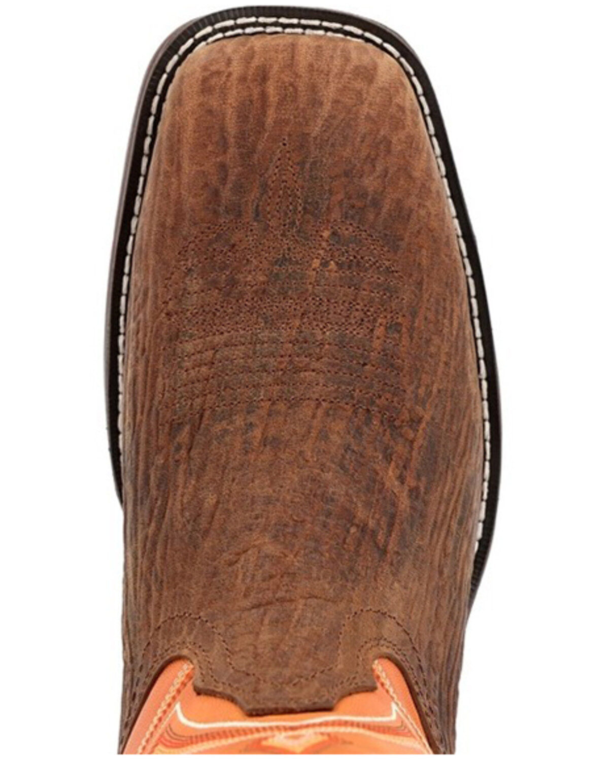 Image #6 - Durango Men's Rebel Performance Western Boots - Square Toe, Orange, hi-res