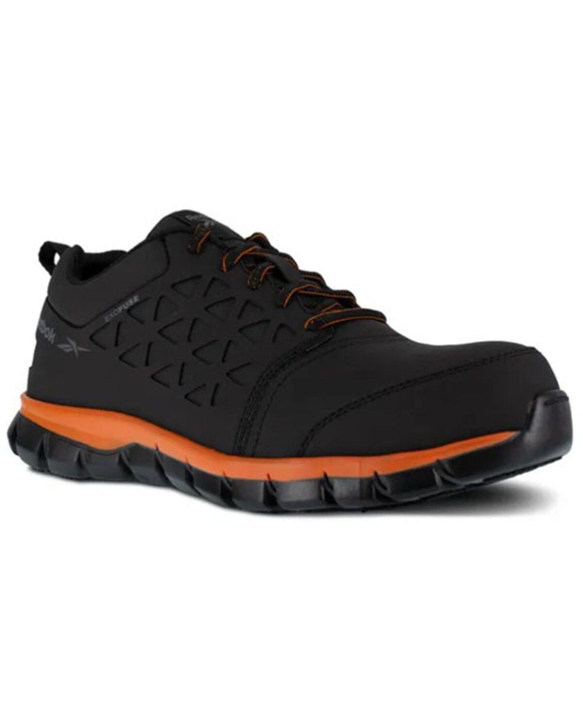 Reebok Men's Sublite Cushioned Work Shoes - Composite Toe, Black, hi-res