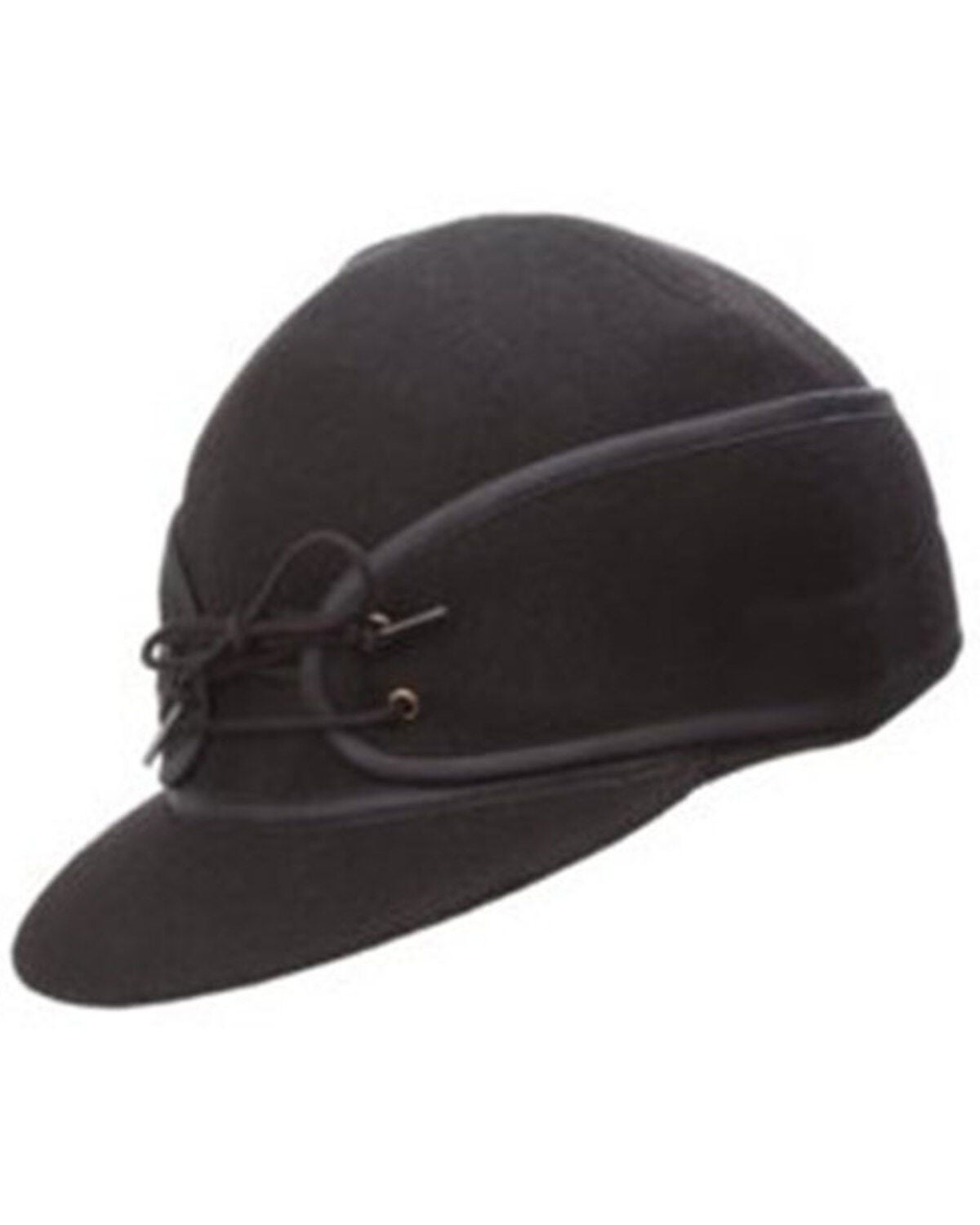 Crown Cap Men's Wool Railroad Work Hat, Black, hi-res