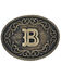 Image #1 - Montana Silversmiths Filigree Initial B Belt Buckle, Bronze, hi-res