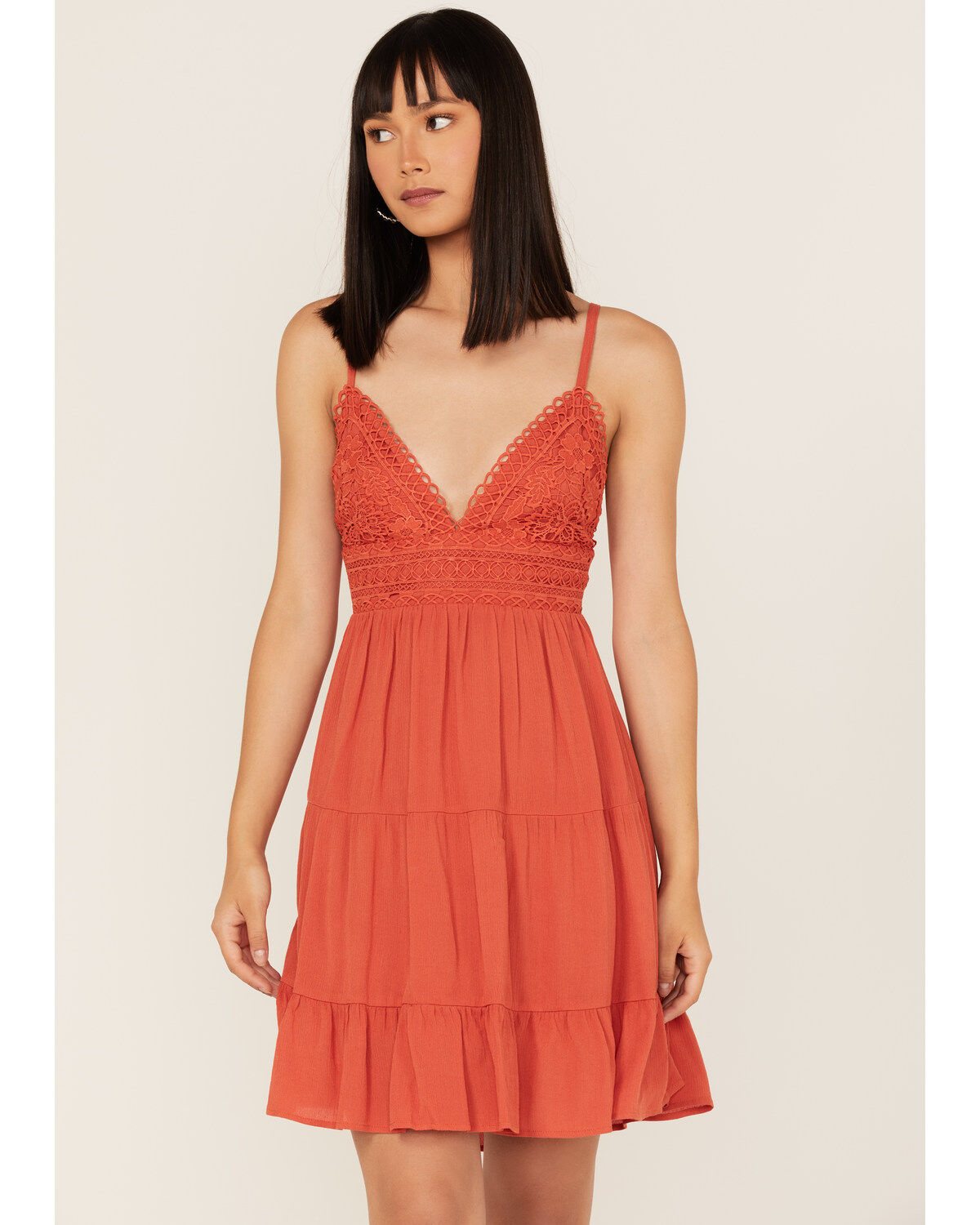 Image #1 - Tempted Women's Crochet Top Sleeveless Mini Dress, , hi-res