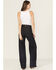 Image #3 - Ariat Women's Dark Wash Wide Leg Utility Denim Jeans, Dark Wash, hi-res