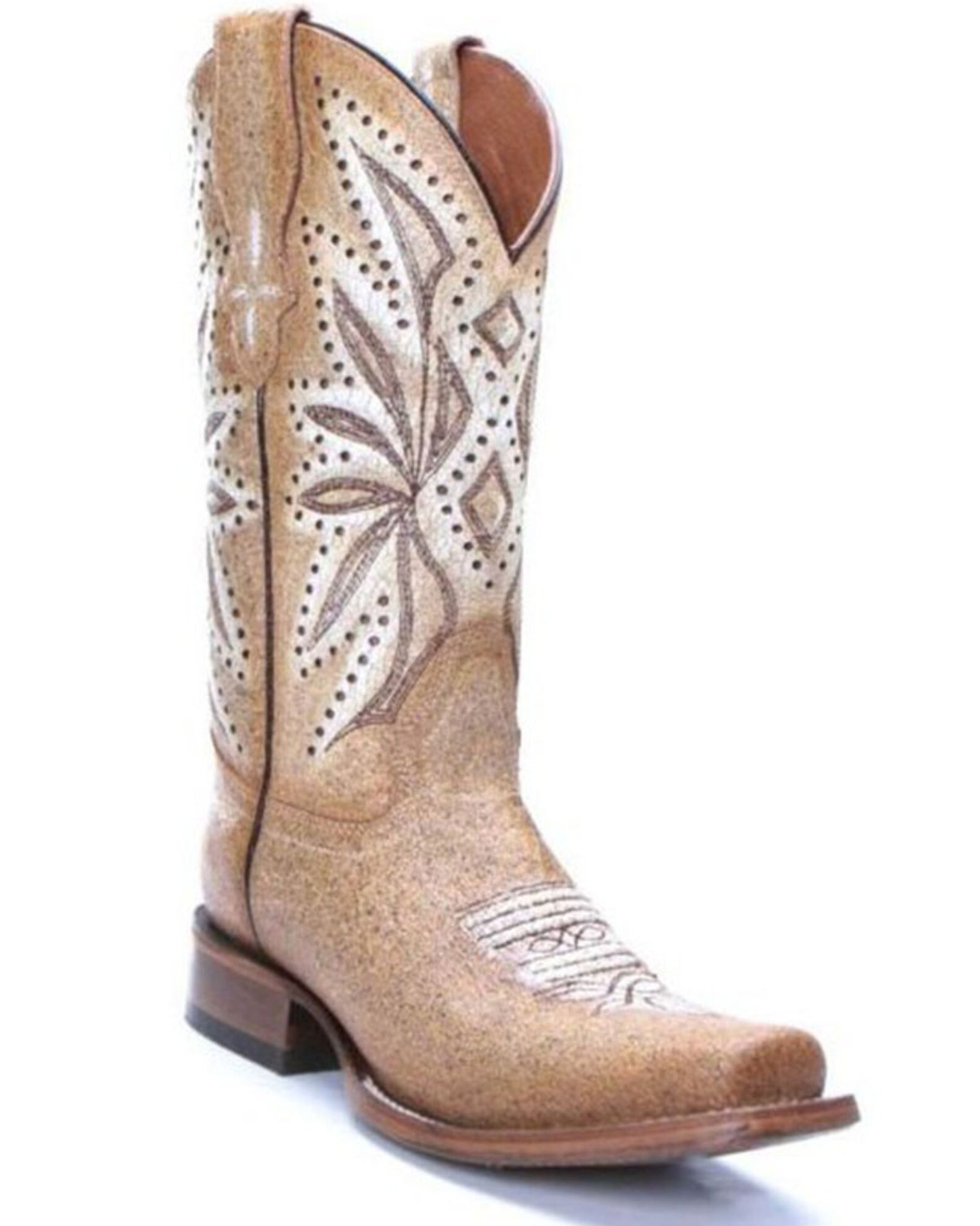 Circle G Women s Straw Laser Embroidery Western Boots Square Toe Boot Barn