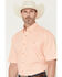 Image #2 - George Strait by Wrangler Men's Geo Print Short Sleeve Button-Down Stretch Western Shirt - Tall, Orange, hi-res