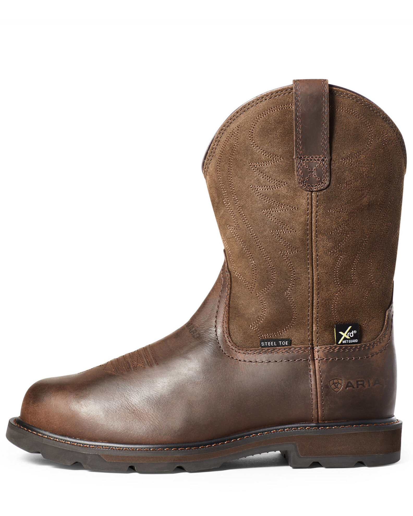 Ariat Mens Groundbreaker Met Guard Brown Steel Toe Work Boots 10036107