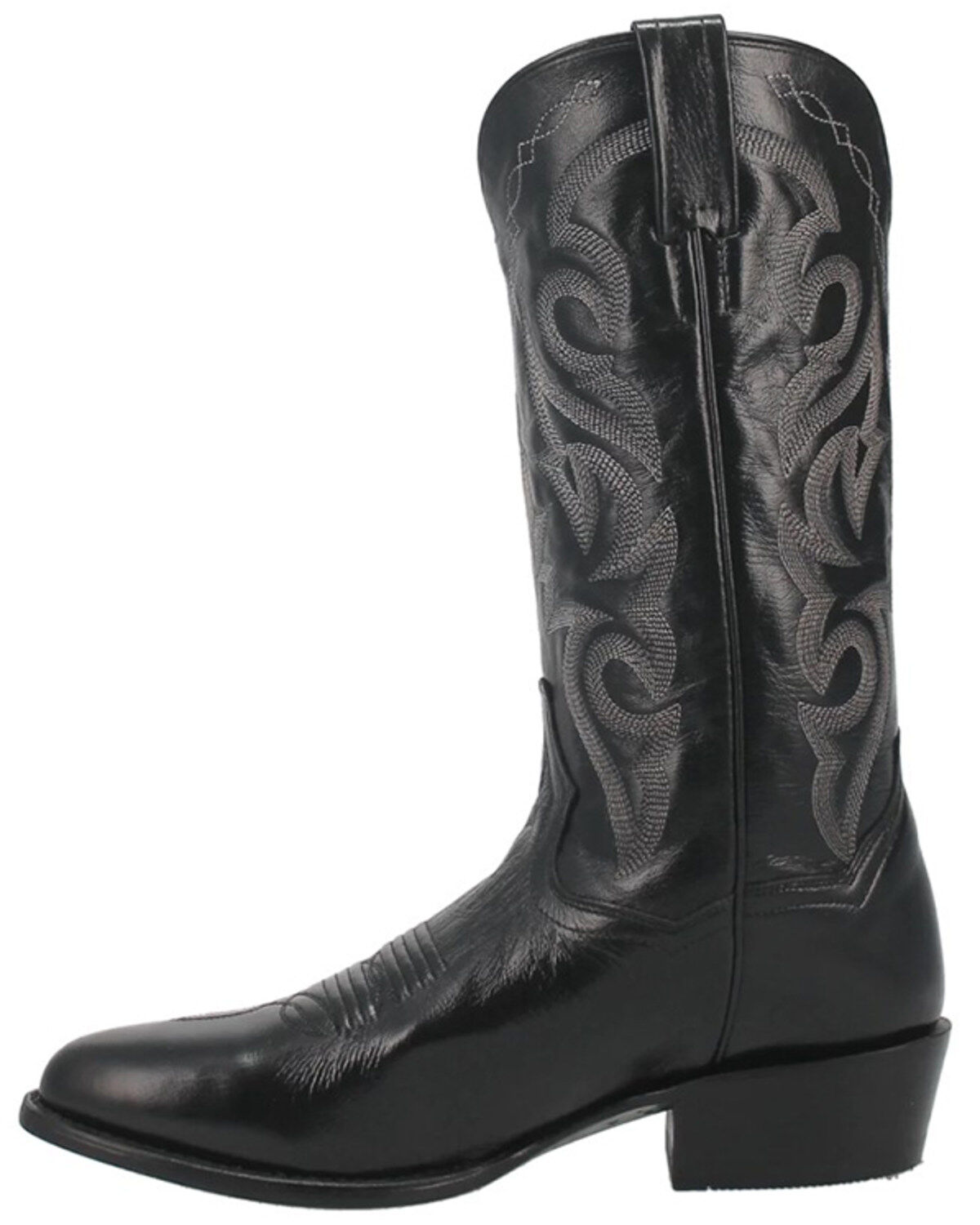 Image #3 - Dan Post Men's Mignon Western Boots - Round Toe, Black, hi-res