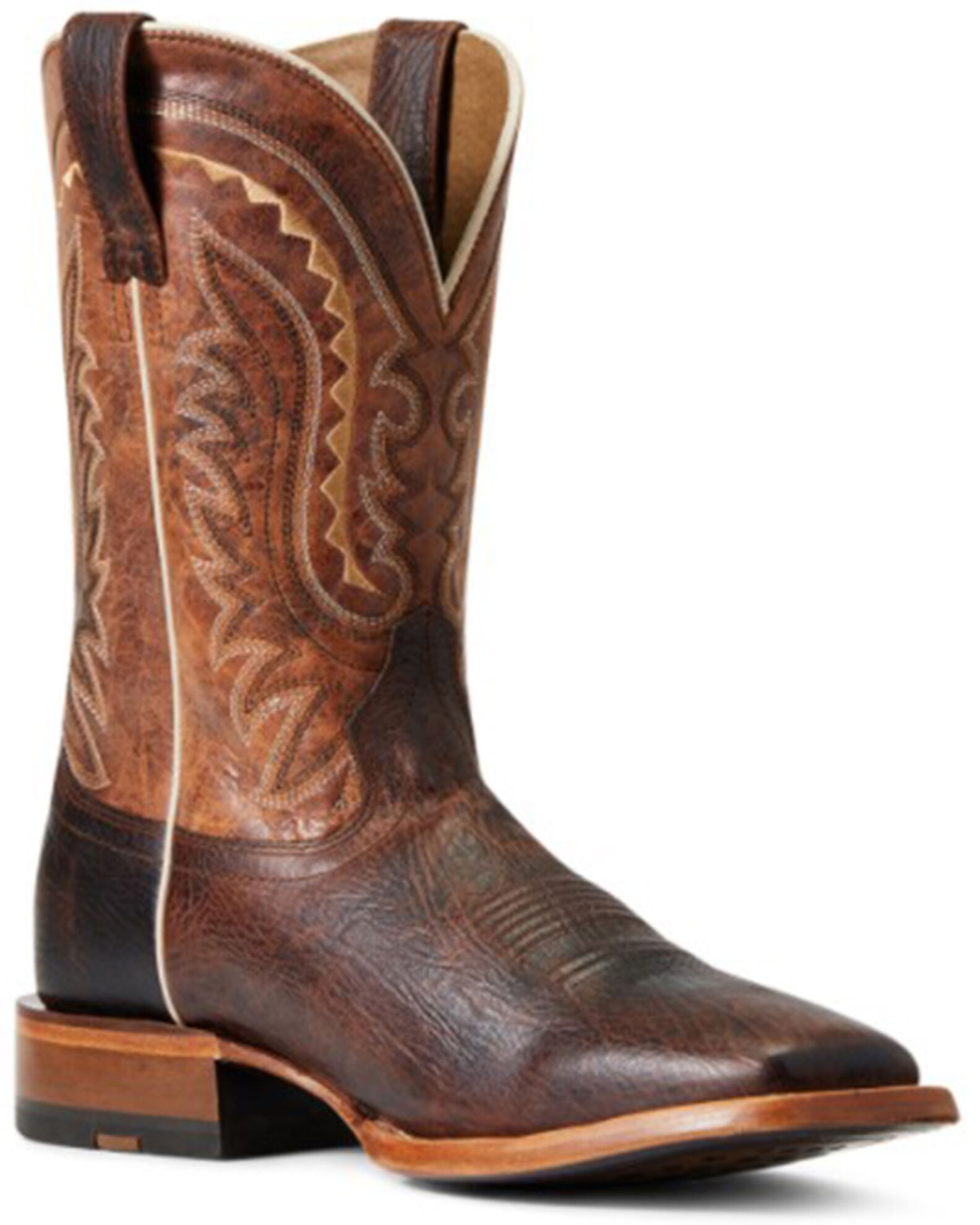 Ariat Men s Parada Tek Leather Western Boot Broad Square Toe Boot Barn