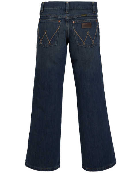 Image #3 - Wrangler Boy's Retro Relaxed Fit Boot Cut Jeans, Denim, hi-res